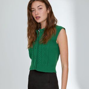 NWT Aritzia Sunday Best Flynn Vest, Green, Size S